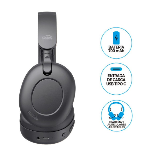 Audífonos Bluetooth Negros - Imagen 2