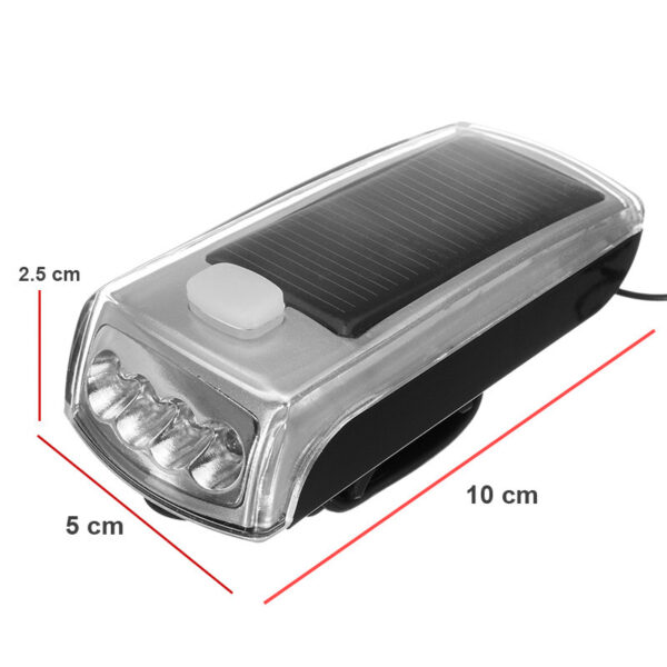 Linterna Led Bicicleta Solar Con Pito COD: 83117 - Imagen 2
